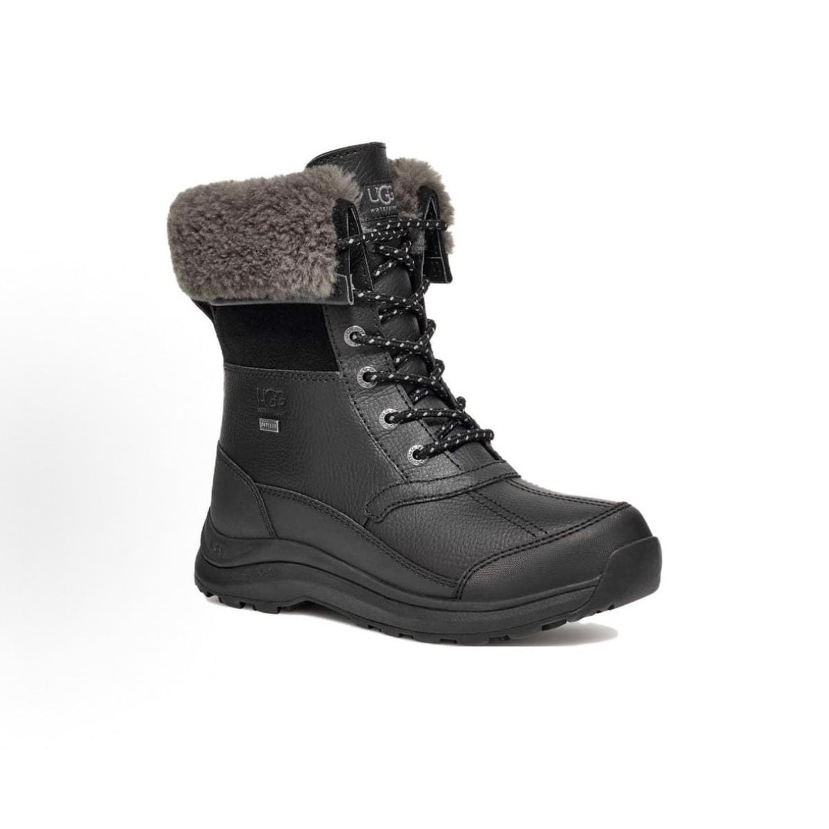 UGG WOMEN'S 8 BLACK ZAYLEE MICRO WINTER BOOTS WATERPROOF 1138155 NIB