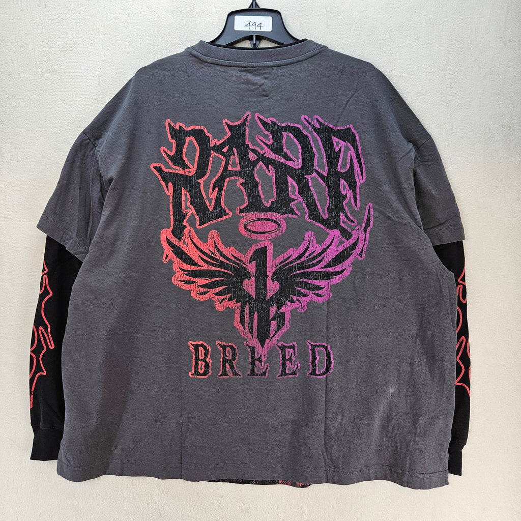 PUMA MEN'S XXL LAMELO BALL WORLD TOUR-NAMENT DUSKY GRAY LONG SLEEVE SHIRT NWT