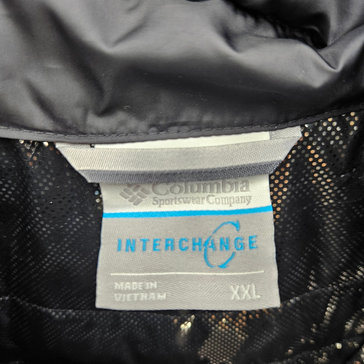 COLUMBIA MEN'S XXL 3 IN 1 INTERCHANGE NORDIC POINT SKI SNOW JACKET BLK WHT PRINT