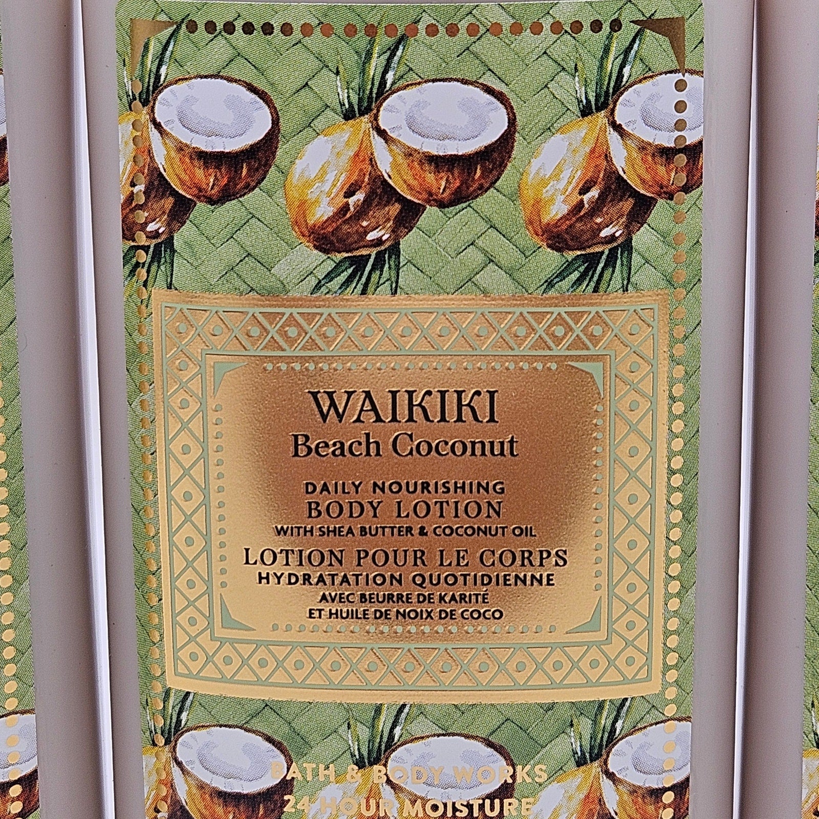 LOT OF 3 BATH & BODY WORKS WAIKIKI BEACH COCONUT LOTION 8OZ
