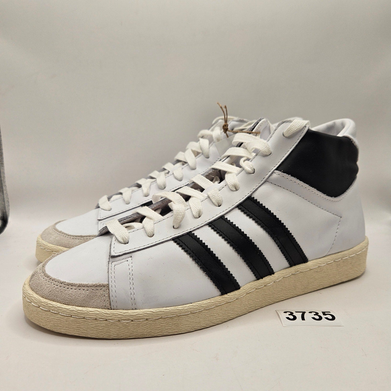 ADIDAS ORIGINALS MEN'S 10 JABBAR HI BLACK WHITE FOOTWEAR JI3445 NWOB