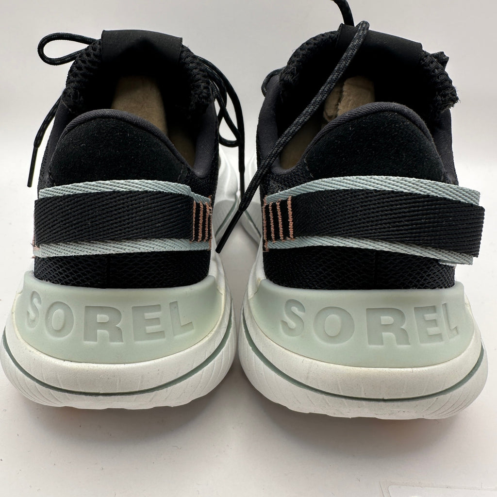 SOREL Women's 6.5 EXPLORER BLITZ LEISURE LACE Black/Blue Hint Sneaker
