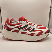 ADIDAS MEN'S 12 ADIZERO ARUKU WHITE PURE RUBY RED RUNNING SHOES NWOB JI0308