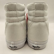 VANS WOMEN'S 8 SK8 HI CANVAS HI TOP SKATEBOARDING SNEAKERS TRIPLE WHITE