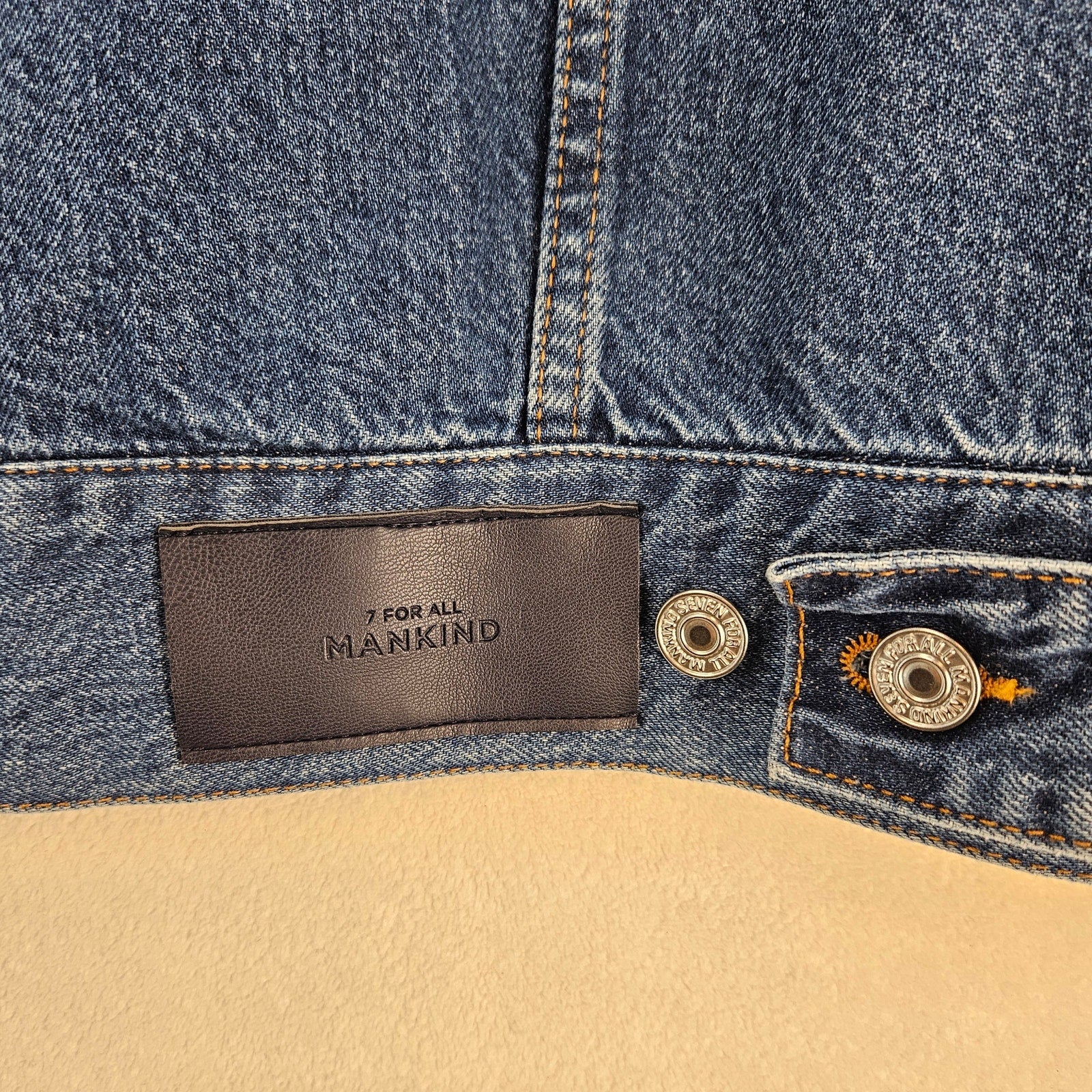 7 FOR ALL MANKIND WOMENS MEDIUM MADE IN ITALY OLI TRUCKER JACKET $398 NWT OVSZD