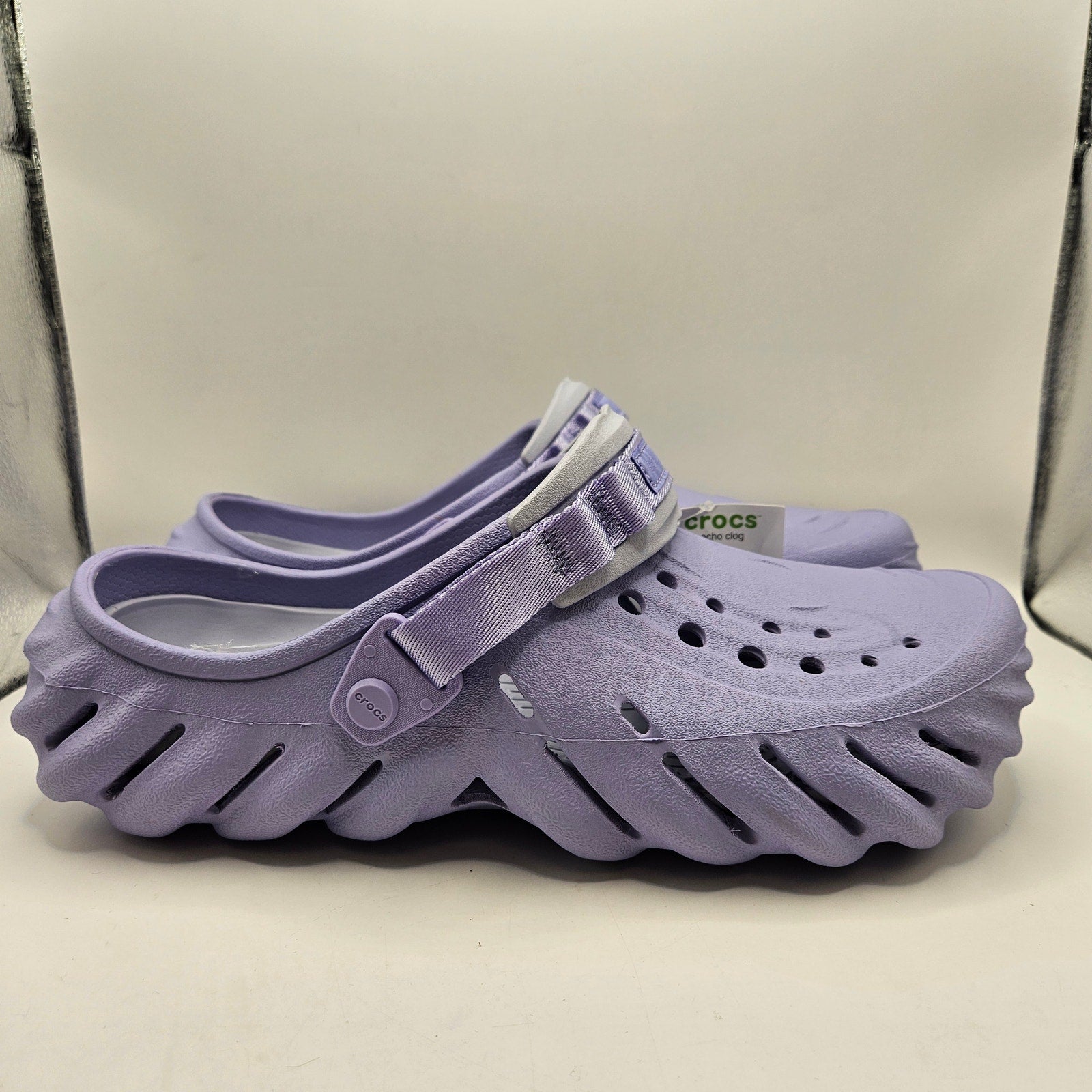 CROCS ECHO MEN'S 12 CLOG MYSTIC PURPLE SLIP ON CASUAL SANDAL 207937-5BN NWT