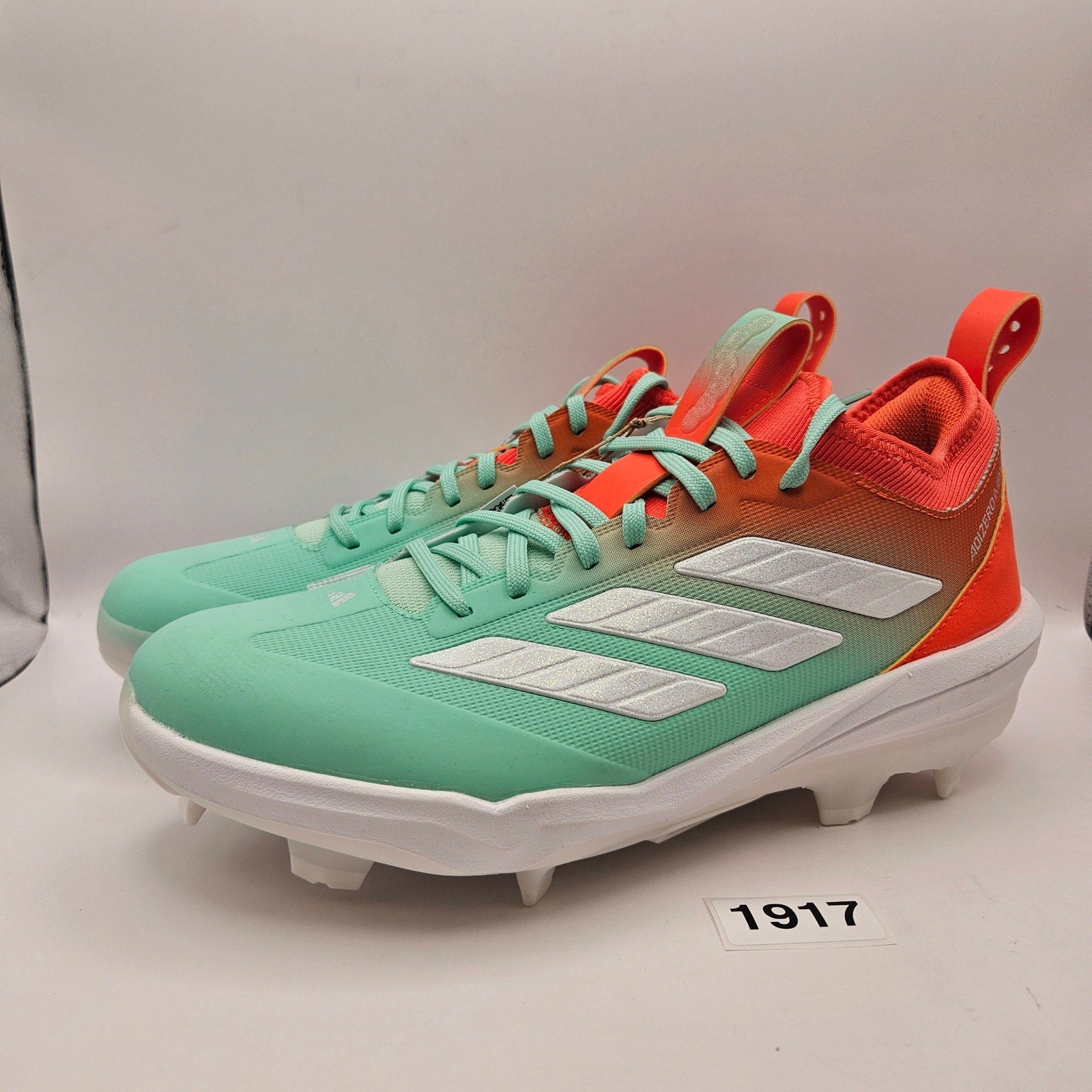 ADIDAS MEN'S 9 ADIZERO TPU CANDY BASEBALL SNEAKER IMPACT ORANGE WHITE NWOB