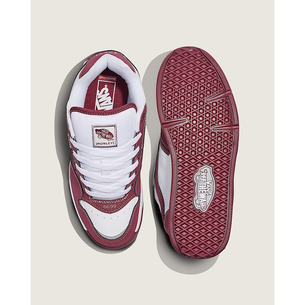 VANS MEN'S 11 ROWLEY XLT LIMITED PORT ROYALE WHITE LOW TOP LEATHER NIB