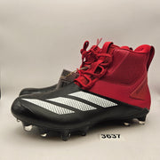 ADIDAS MEN'S 9 ADIZERO CHAOS RED BLACK FOOTBALL CLEATS NWOB IE3999