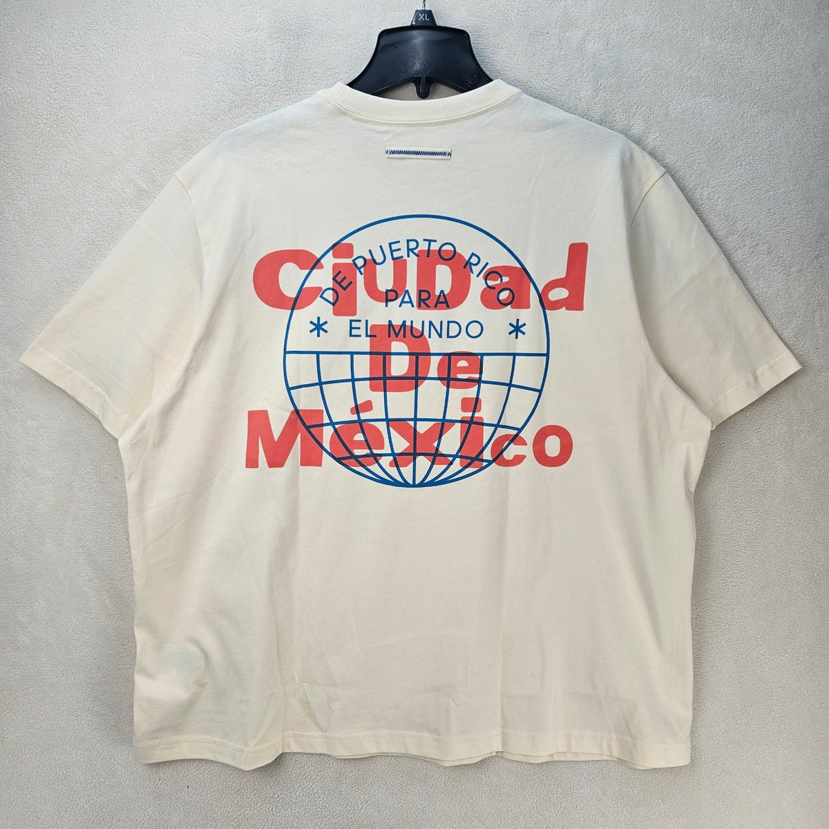 ADIDAS ORIGINAL X BAD BUNNY LARGE HEAVY OVERSIZED CIUDAD DE MEXICO CREAM KX4478