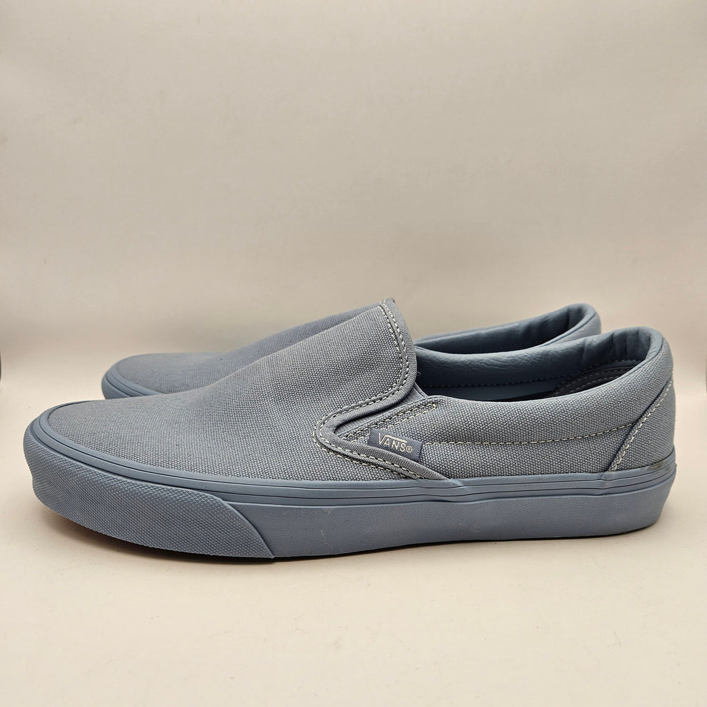 VANS MEN'S 9.5 CLASSIC SLIP ON PASTEL MONO DUSTY BLUE NWOB