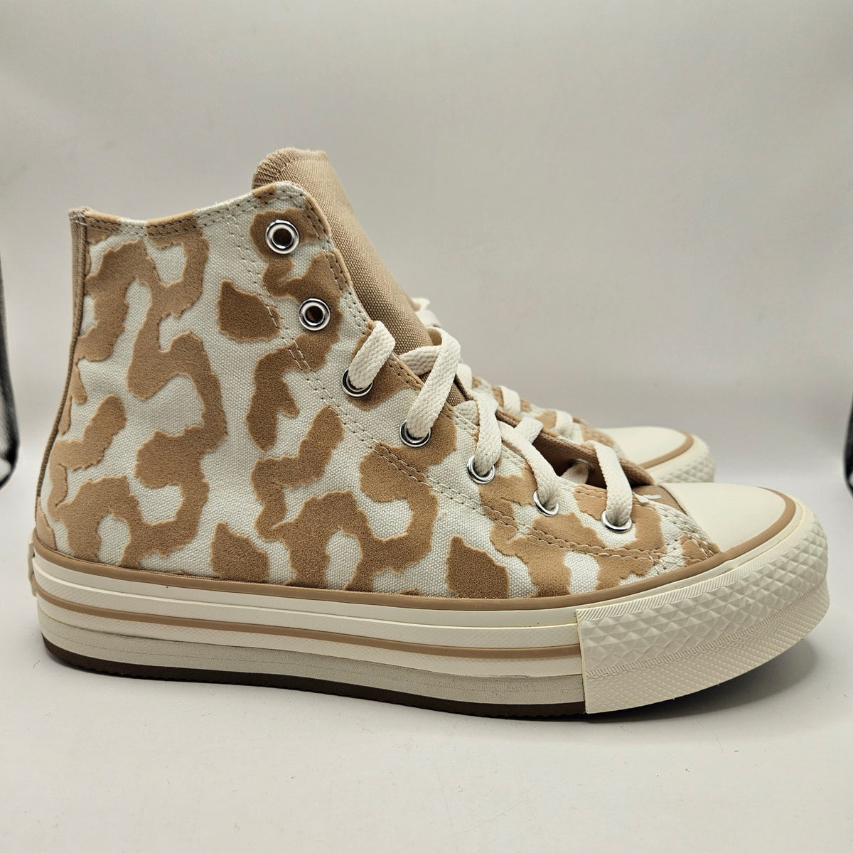 CONVERSE KIDS 6 CHUCK TAYLOR ALL STAR EVA LIFT HIGH EGRET WARM QUARRY A11112C