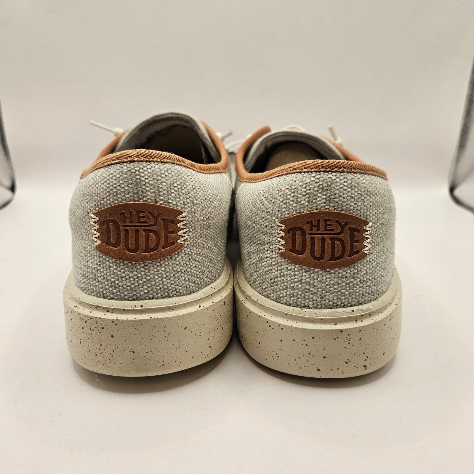 HEY DUDE MEN'S 12 CODY M COASTLINE LIGHT GREY ALMOST WHITE NWT