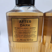 BATH & BODY WORKS AFTER DARK 3 IN 1 BODY WASH LOT 4 MEN SET