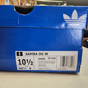 ADIDAS ORIGINALS WOMEN'S 10.5 SAMBA OG CRYSTAL WHITE RHINESTONES LOW TOP SNEAKER