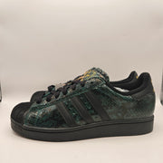 ADIDAS ORIGINALS WOMEN'S 9 SUPERSTAR BLACK GREEN SNAKESKIN SHELL TOE NWOB
