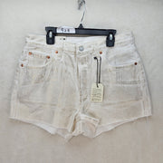 LEVI'S WOMEN'S 29 COATED 501 ORIGINAL FIT HIGH RISE SHORTS LUMINARY WHITE NWT