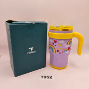 REDUCE 14oz PURPLE YELLOW COLDEE VACUUM INSULATED STAINLESS STEEL STRAW TUMBLER