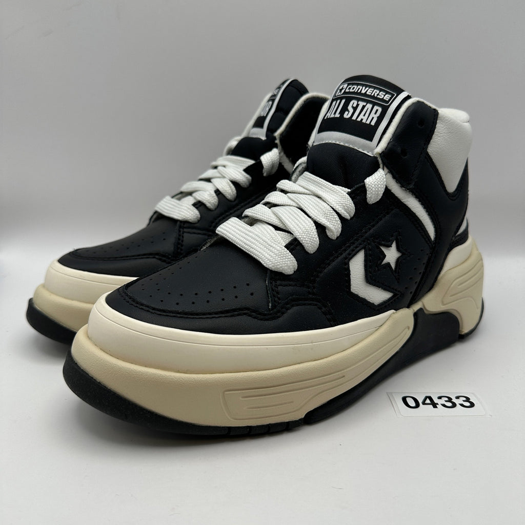 CONVERSE Men's 3.5 Women's 5 Weapon CX Mid Black Vintage White 171556C