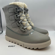 SOREL Women's 10 JOAN OF ARCTIC NEXT LITE Gray/White Fur Waterproof