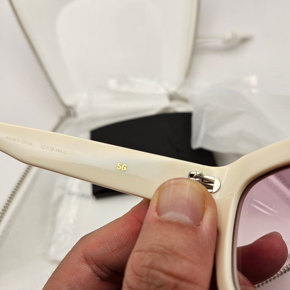 GENTLE MONSTER X COPPERNI 5G 01 WHITE SUNGLASSES 52-19-144 NIB