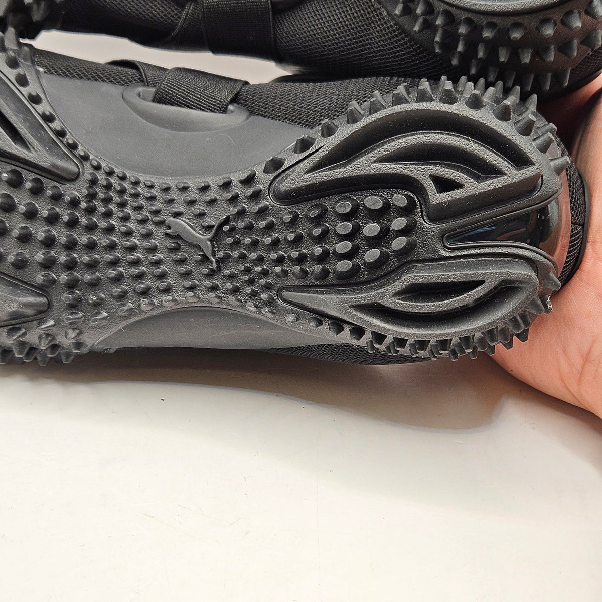 PUMA WOMEN'S 7.5 MEN'S 6 MOSTRO TRIPLE BLACK 403729-02 STRAP ON