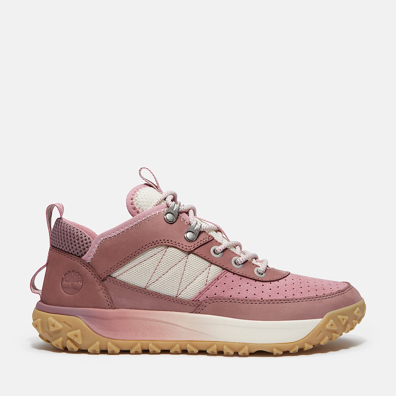 TIMBERLAND WOMEN'S 9.5 GREENSTRIDE MOTION 6 LOW LACE SNEAKER PINK NUBUCK NIB