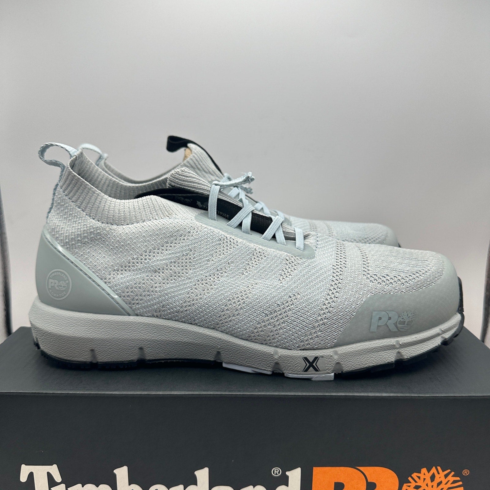 TIMBERLAND PRO Radius Women's 8 EH Slip-on Composite Toe Grey/Blue