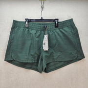 ADIDAS WOMEN'S XXL PACER 3 STRIPE WOVEN TRAINING SHORTS GREEN OXIDE HM8699 NWT