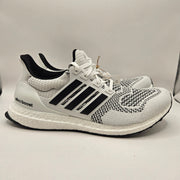 ADIDAS MEN'S 9.5 ULTRABOOST 1.0 WHITE BLACK RUNNING SHOES JR1987