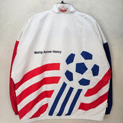 ADIDAS MEN'S XL CLASSIC USA WORLD CUP 94 LOGO RETRO WOVEN TRACK JACKET KC5442