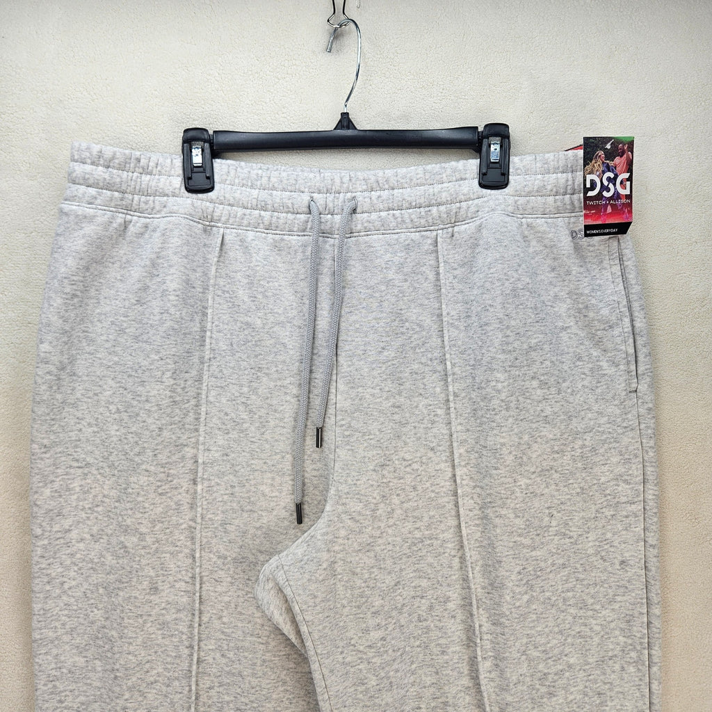DSG WOMEN'S XXL HEATHER GREAY WIDE LEG CASUAL SWEATPANTS NWT