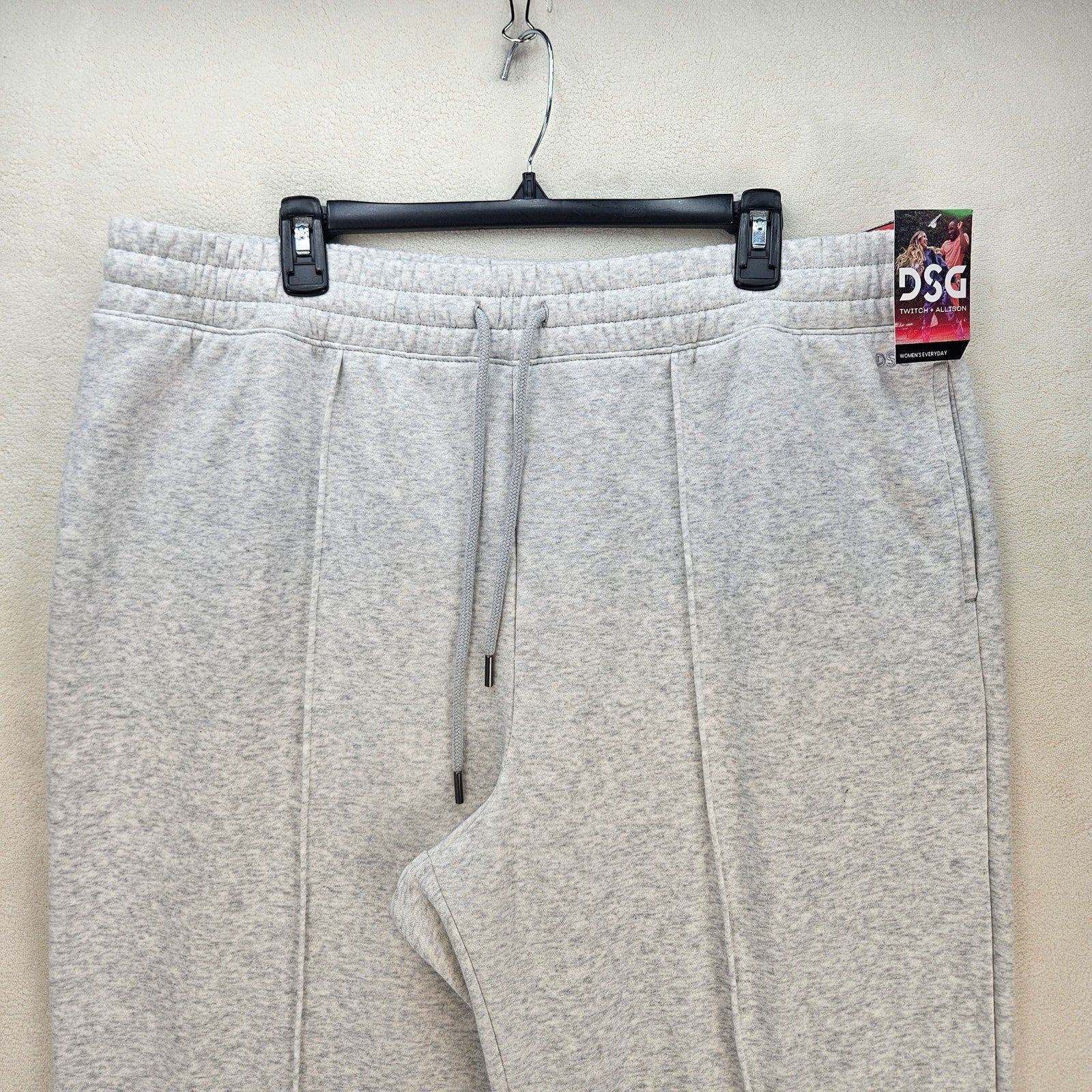 DSG WOMEN'S XXL HEATHER GREAY WIDE LEG CASUAL SWEATPANTS NWT