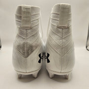 UNDER ARMOUR MEN'S 11.5 BLUR PRO FOOTBALL CLEATS WHITE BLACK 3028000-102