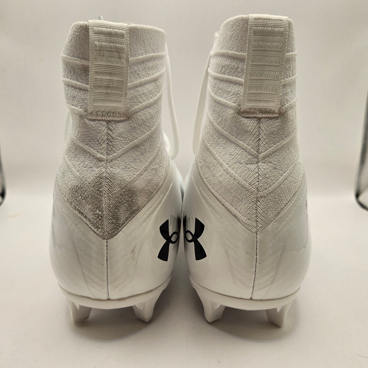 UNDER ARMOUR MEN'S 11.5 BLUR PRO FOOTBALL CLEATS WHITE BLACK 3028000-102