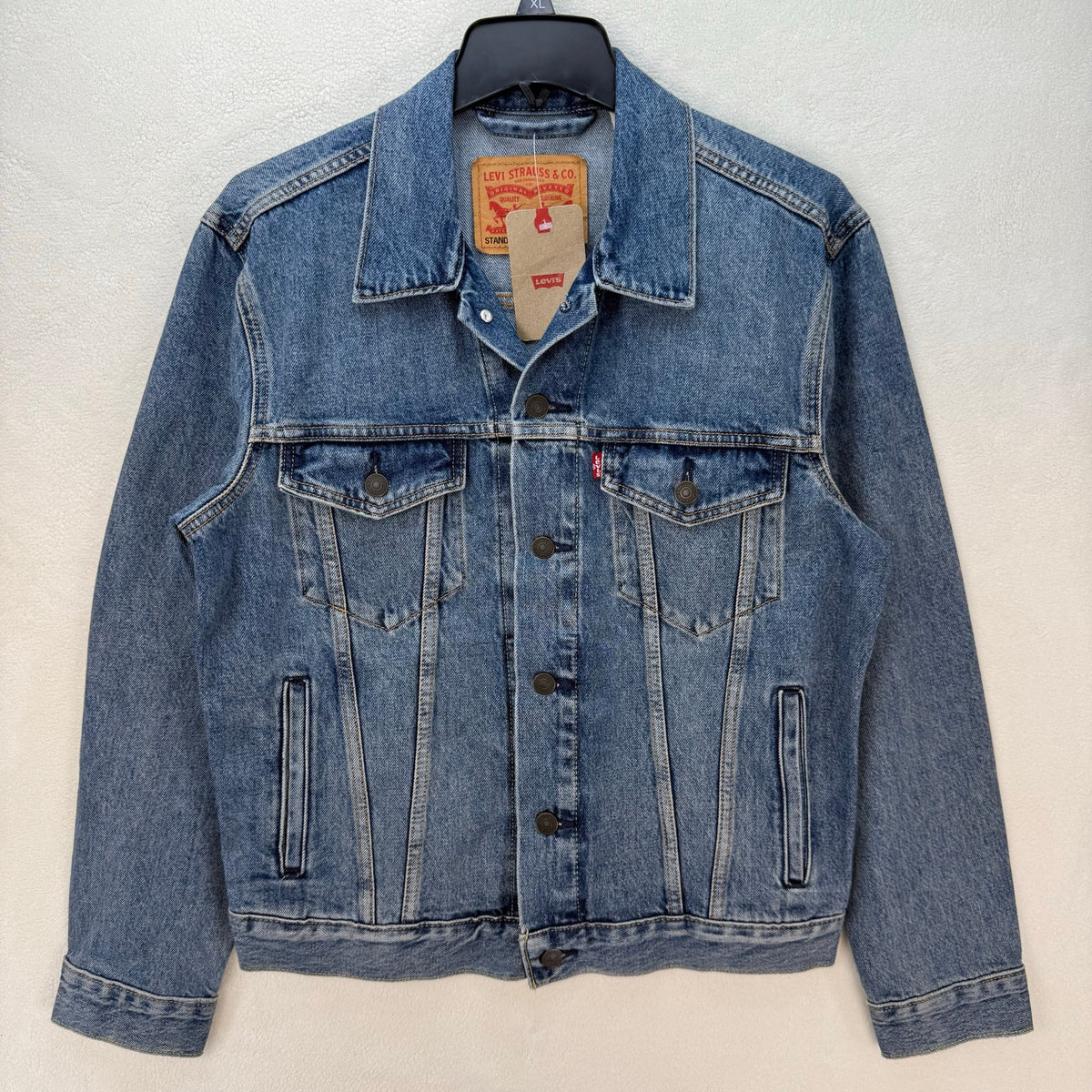 LEVI'S MEN'S MEDIUM WASH SIZE SMALL TRUCKER JACKET 723340683