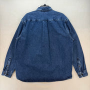 HUGO BOSS MEN'S XLARGE RELAXED FIT DENIM SHIRT BLUE THICK MATERIAL