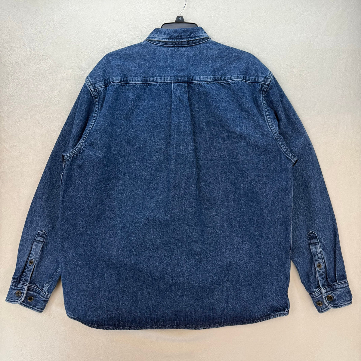 HUGO BOSS MEN'S XLARGE RELAXED FIT DENIM SHIRT BLUE THICK MATERIAL