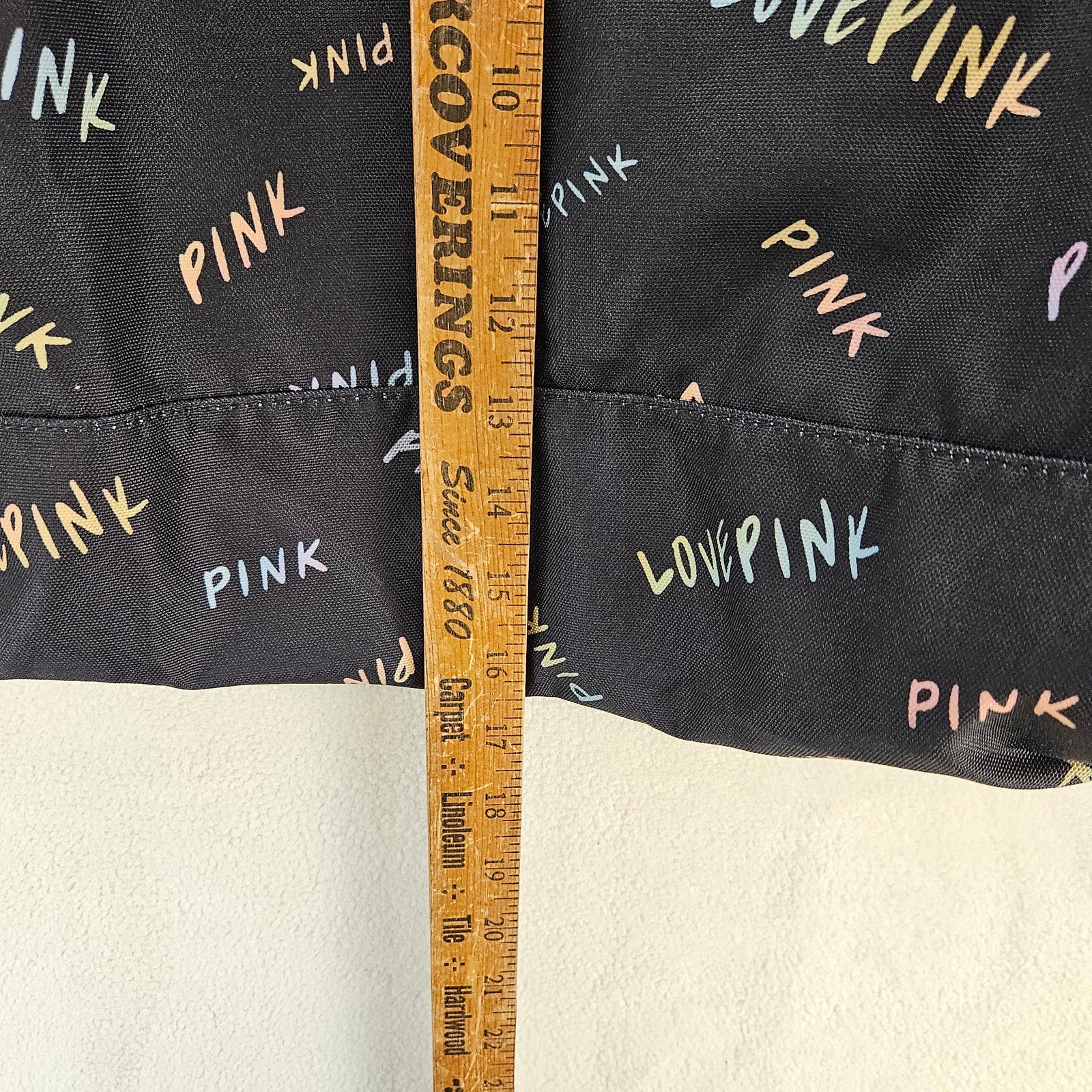 LOT OF 2 - VICTORIA'S SECRET PINK REUSEABLE TOTE BAG BLK SHOPPING BEACH GYM NWT