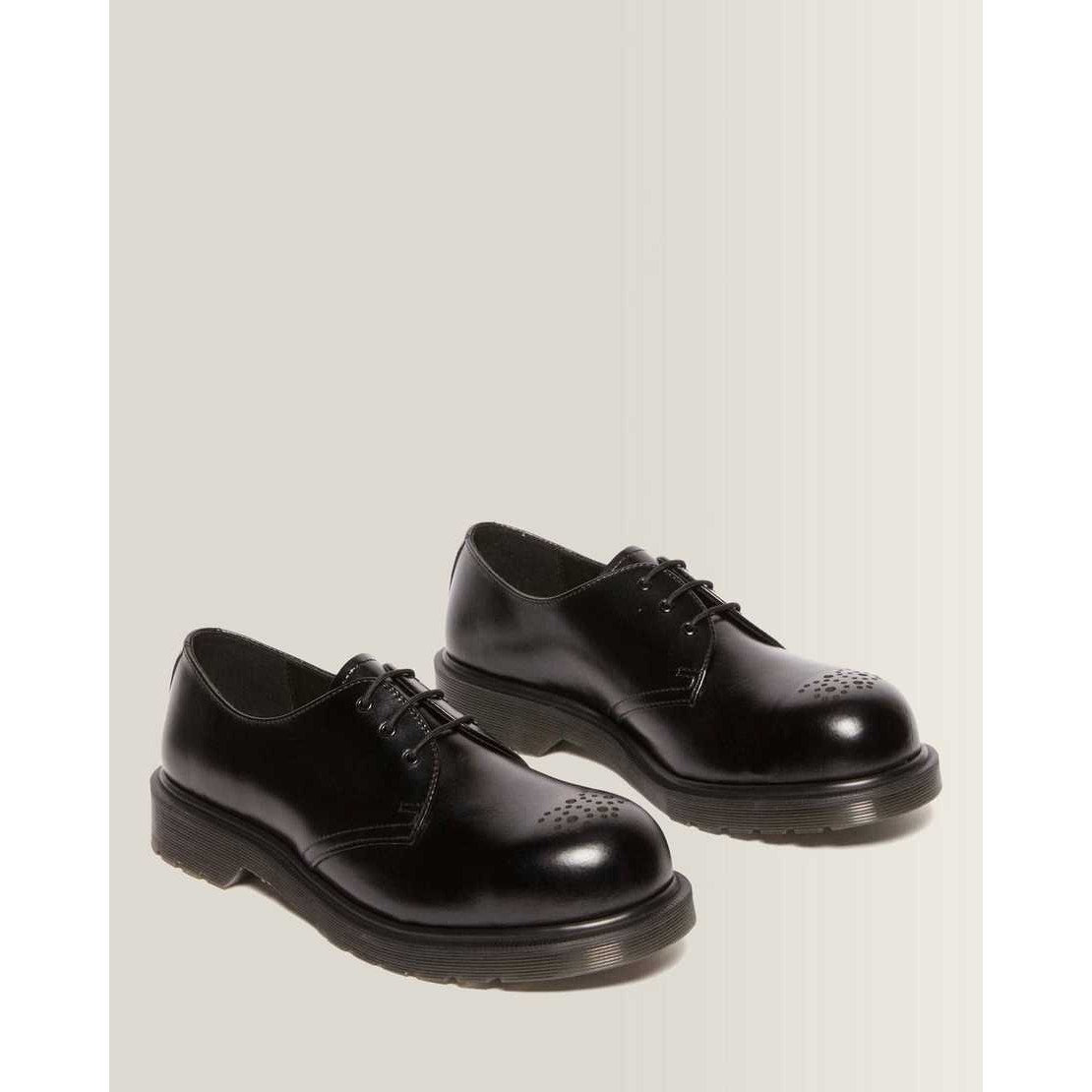DR MARTENS WOMEN'S 6 ANALINE 40717001 1461 ST BROGUE BLACK LOW STEEL TOE RARE