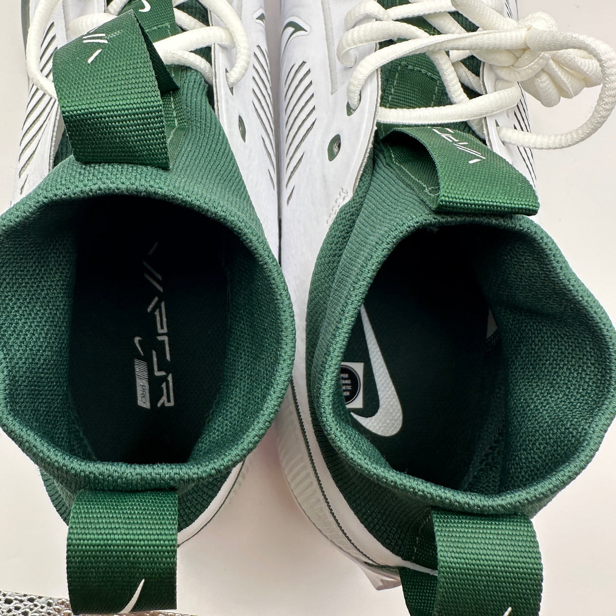 NIKE Men's 14 VAPOR EDGE PRO 360 2 White/Green Football Cleats