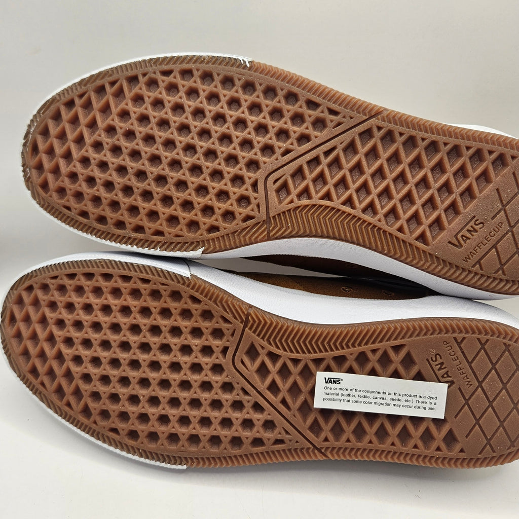 VANS MEN'S 10 GILBERT CROCKETT SKATE SHOES GOLDEN BROWN CANVAS POPCUSH NWOB