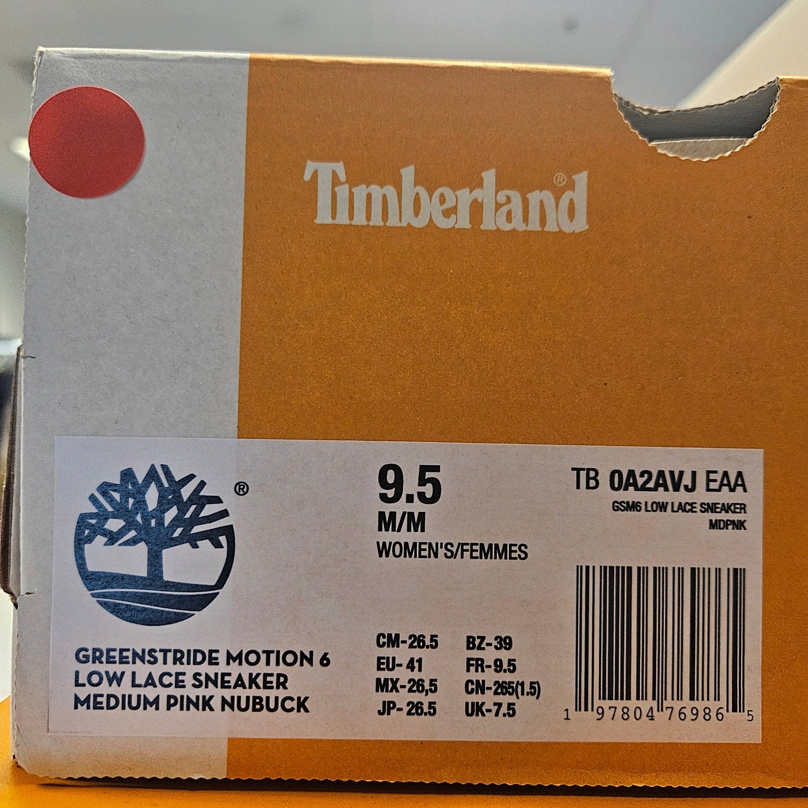 TIMBERLAND WOMEN'S 9.5 GREENSTRIDE MOTION 6 LOW LACE SNEAKER PINK NUBUCK NIB