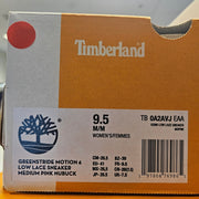 TIMBERLAND WOMEN'S 9.5 GREENSTRIDE MOTION 6 LOW LACE SNEAKER PINK NUBUCK NIB