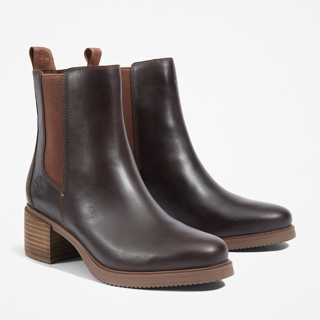 TIMBERLAND WOMEN'S 6.5 DALSTON VIBE MID CHELSEA BOOT CHESTNUT NIB
