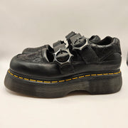 DR MARTENS WOMEN'S 6 WEDNESDAY ADAMS BUZZ MARY JANE BLACK PLATFORM SHOES BLACK