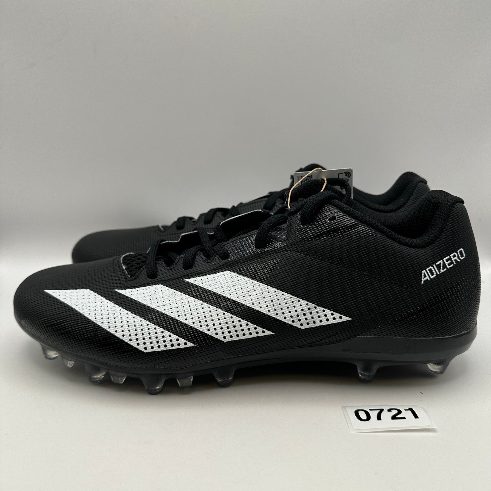 ADIDAS MEN'S 10 ADIZERO ELECTRIC .2 IF1902 BLACK FOOTBALL CLEATS