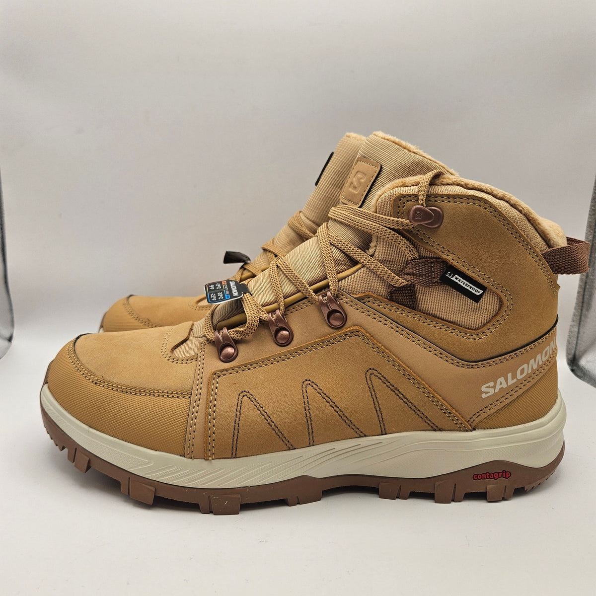 SALOMON WOMEN'S 8.5 OUTCHILL THINSULATE CSWP TAFFY ALMOND MILK NWOB