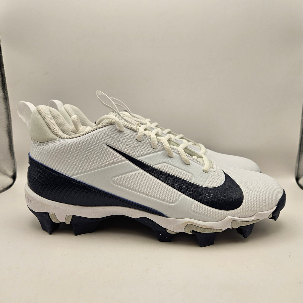 NIKE MEN'S 10 ALPHA FASTFLEX FOOTBALL CLEATS WHITE NAVY FN0028-104 NWOB