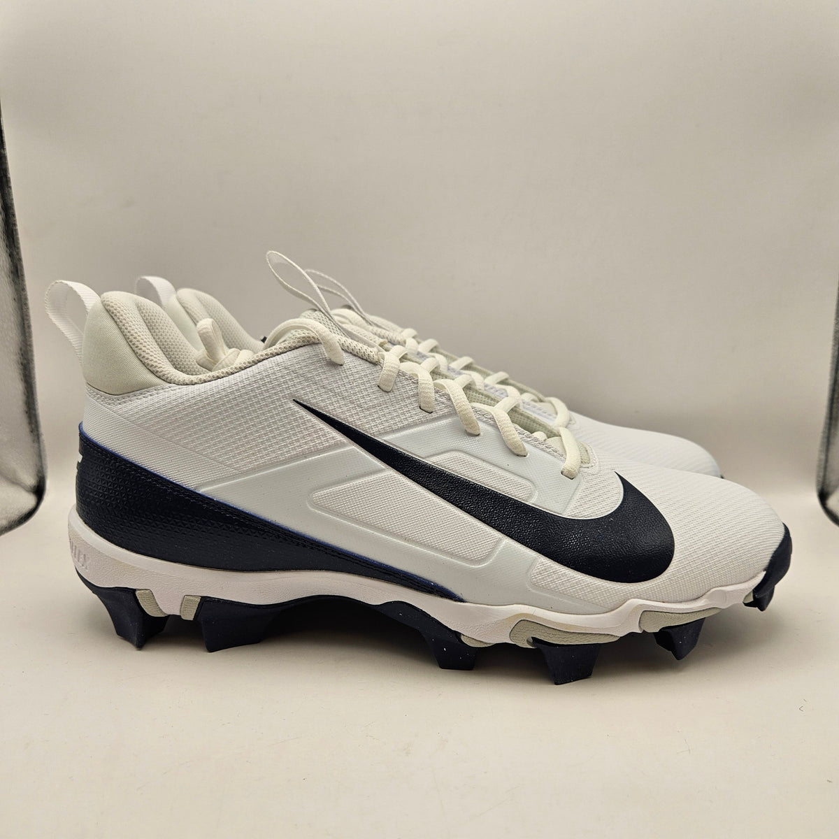 NIKE MEN'S 10 ALPHA FASTFLEX FOOTBALL CLEATS WHITE NAVY FN0028-104 NWOB